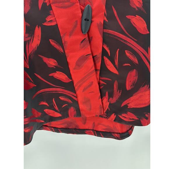 IC Collection Red 1-Button High Collar Jacket 3 quart sleeves size 2XL - Picture 6 of 8